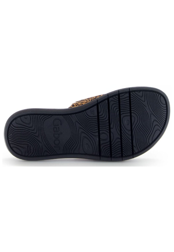 Gabor Pantoletten Nappaleder Beige/Schwarz