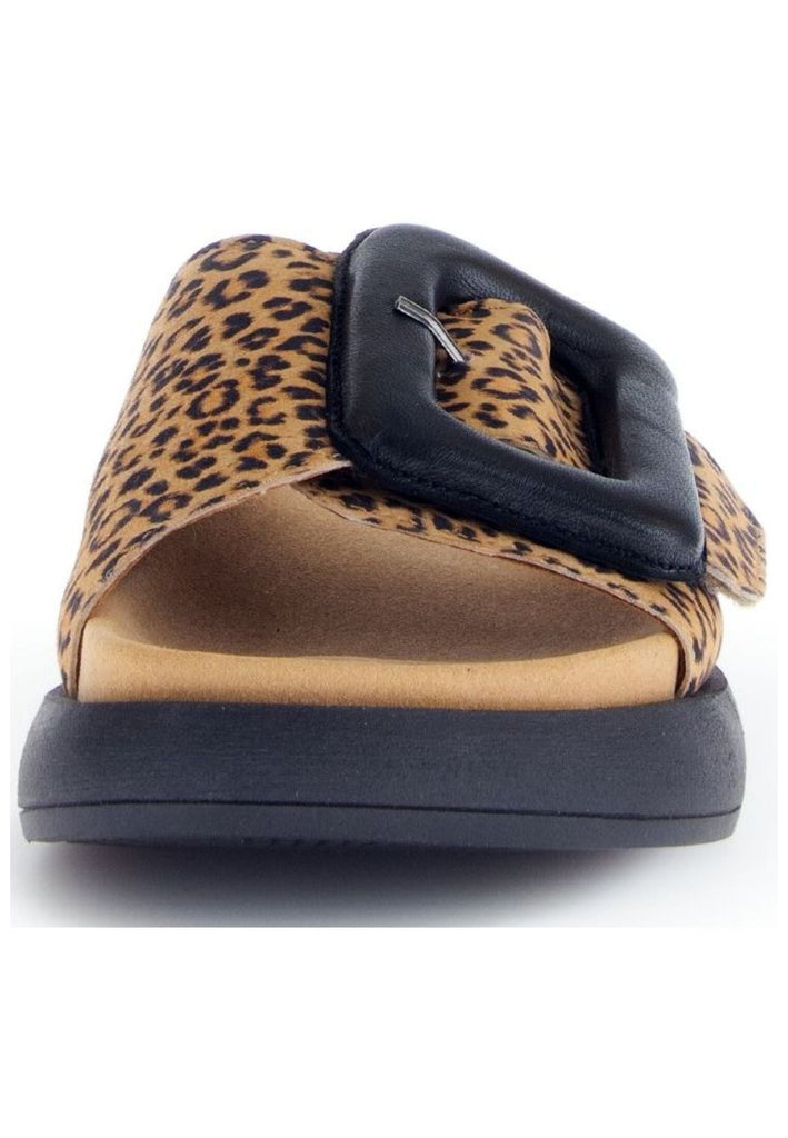 Gabor Pantoletten Nappaleder Beige/Schwarz