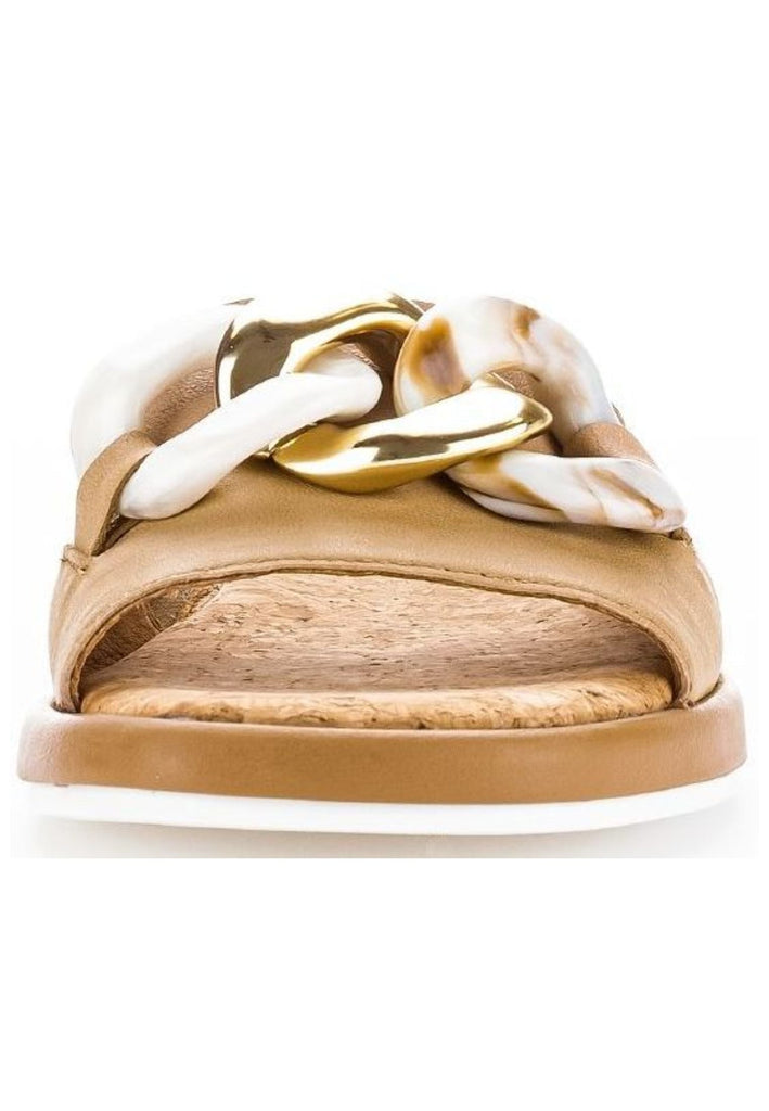 Gabor Pantoletten Nappaleder Hellbraun