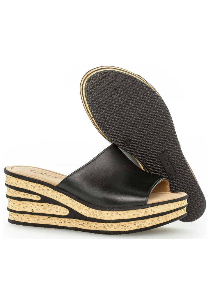 Gabor Pantoletten Nappaleder Schwarz