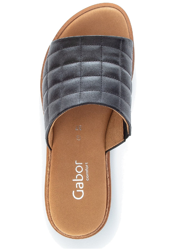 Gabor Pantoletten Nappaleder Schwarz