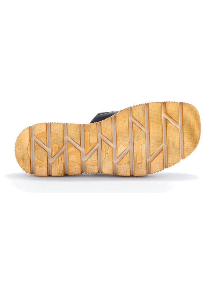 Gabor Pantoletten Nappaleder Schwarz/Braun