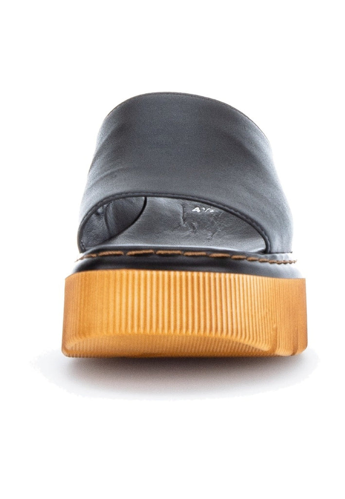 Gabor Pantoletten Nappaleder Schwarz/Braun