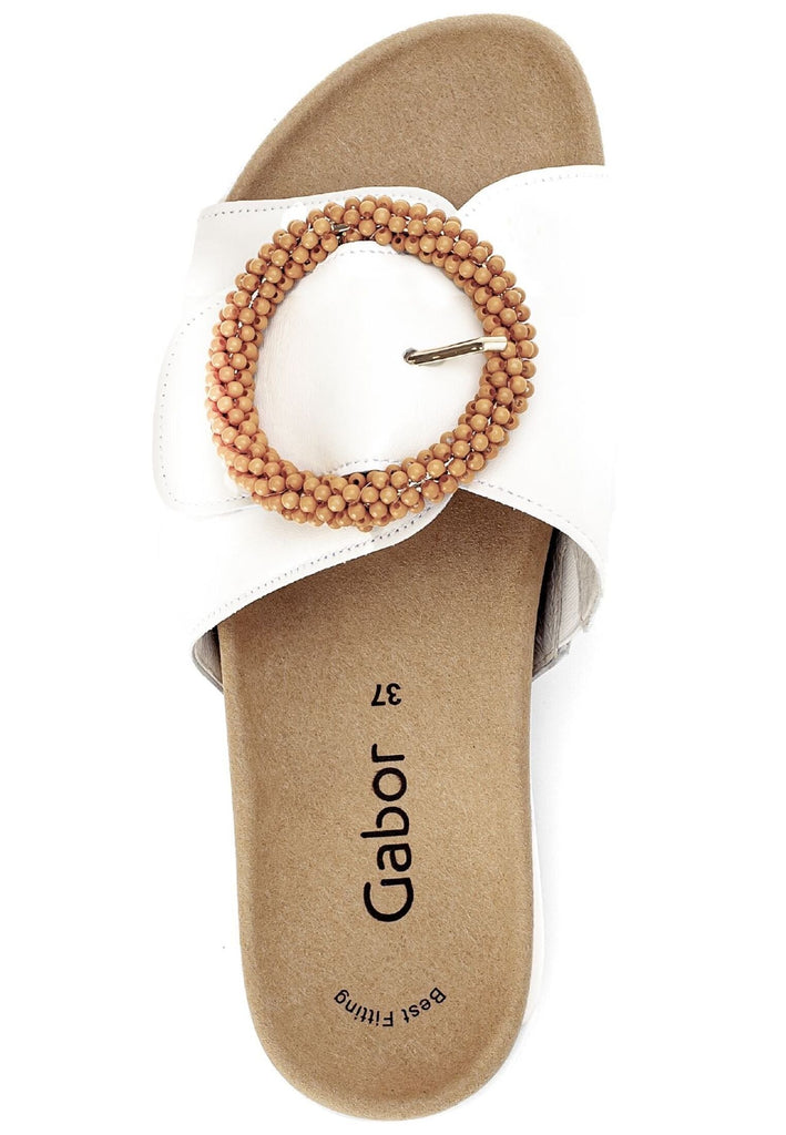 Gabor Pantoletten Nappaleder Weiß