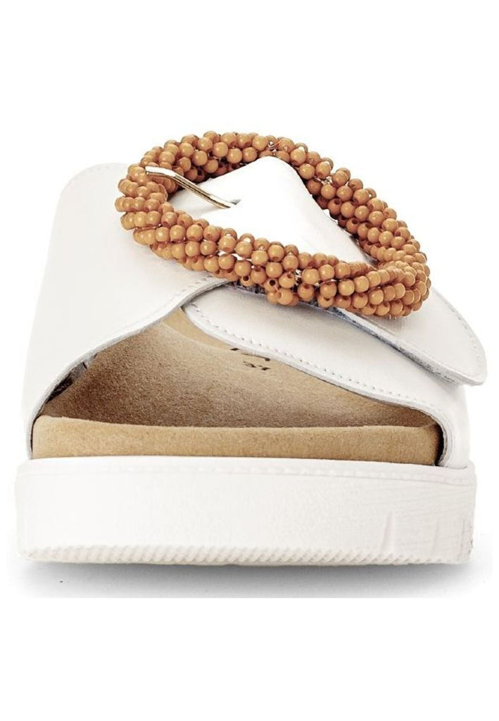 Gabor Pantoletten Nappaleder Weiß