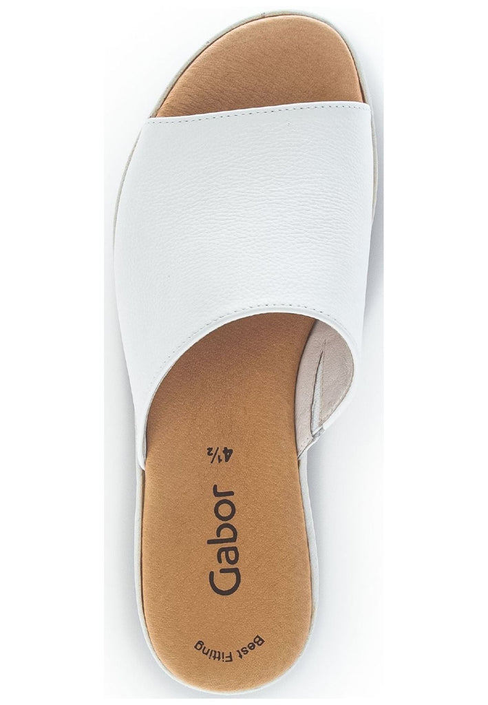 Gabor Pantoletten Nappaleder Weiß