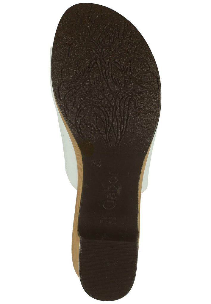 Gabor Pantoletten Nappaleder Weiß