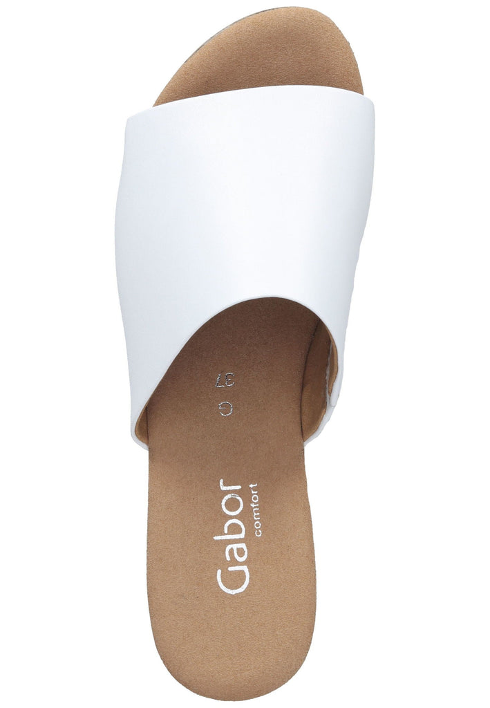 Gabor Pantoletten Nappaleder Weiß