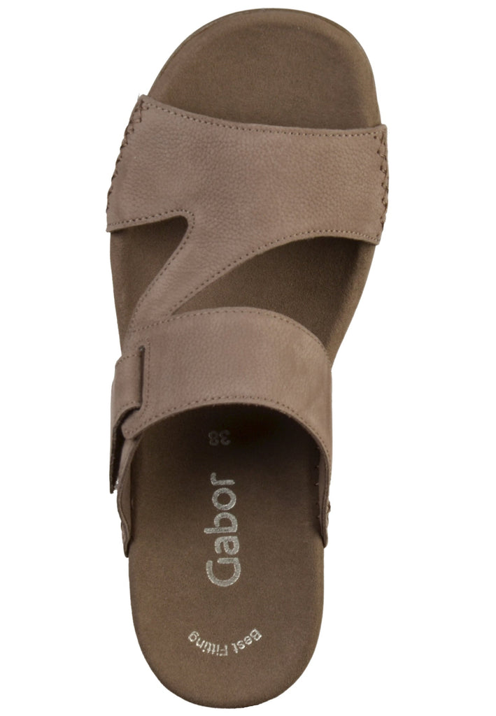 Gabor Pantoletten Nubukleder Braun