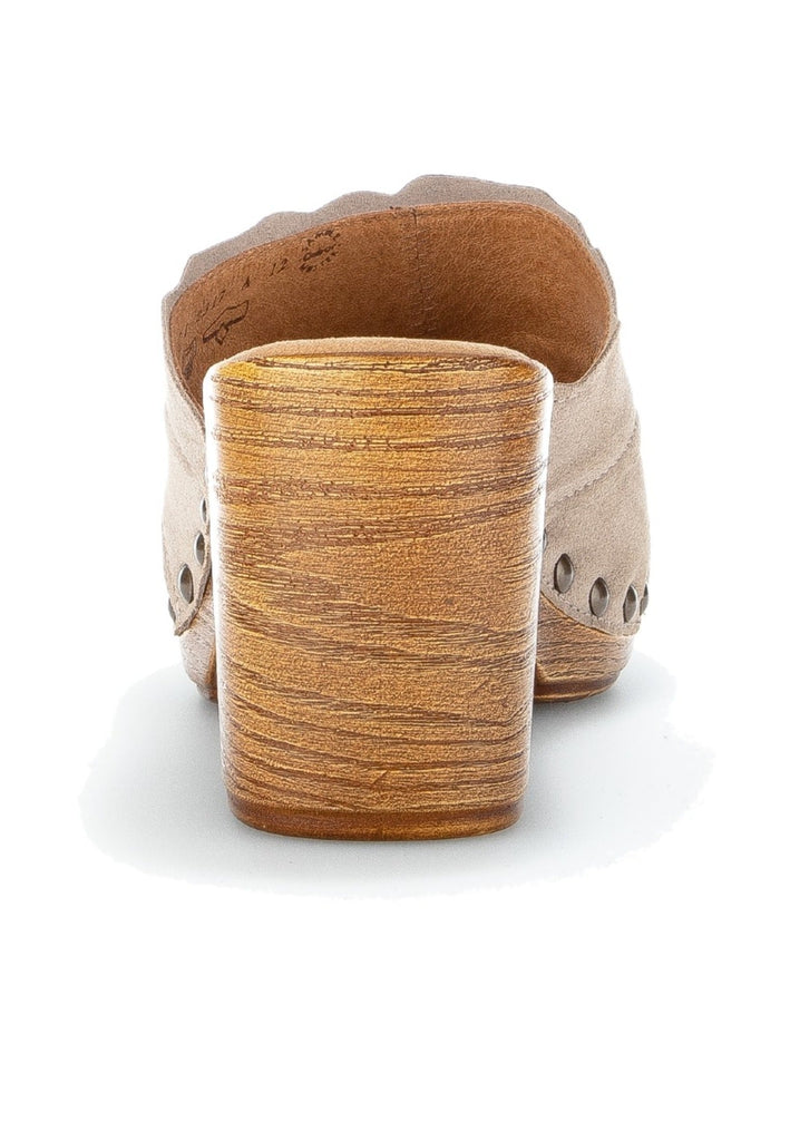 Gabor Pantoletten Veloursleder Beige