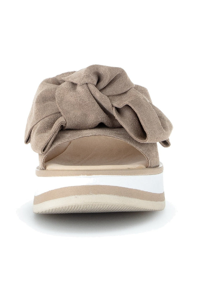 Gabor Pantoletten Veloursleder Dunkelbeige