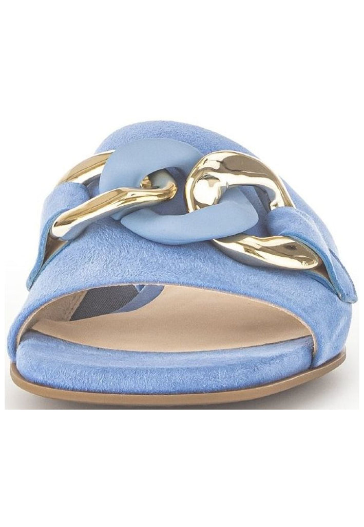 Gabor Pantoletten Veloursleder Mittelblau