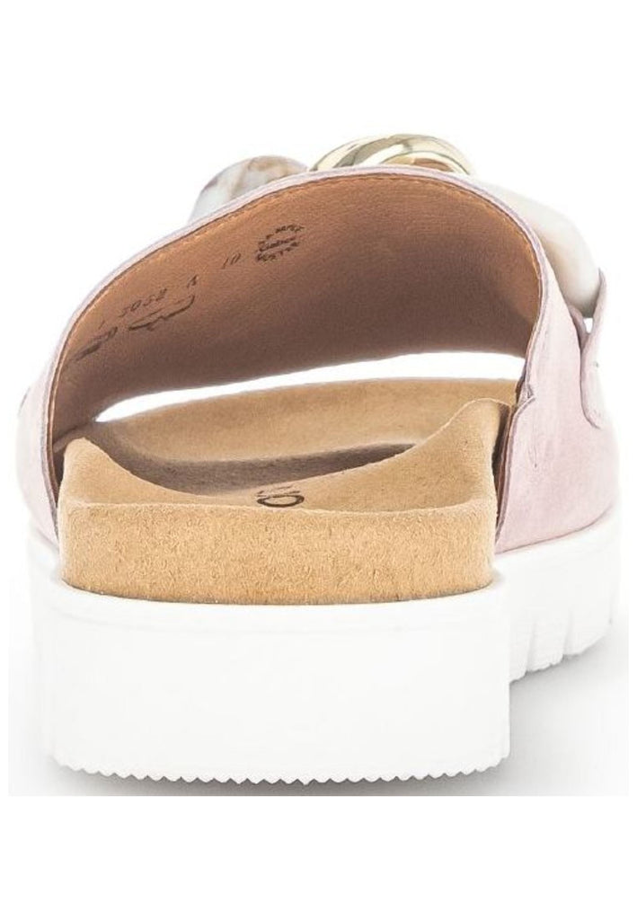 Gabor Pantoletten Veloursleder Nude