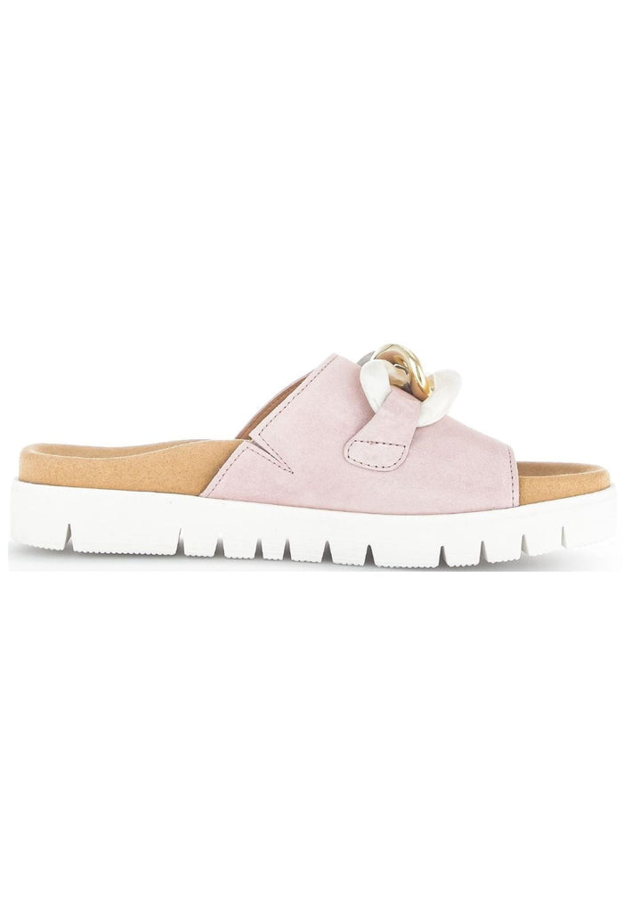 Gabor Pantoletten Veloursleder Nude