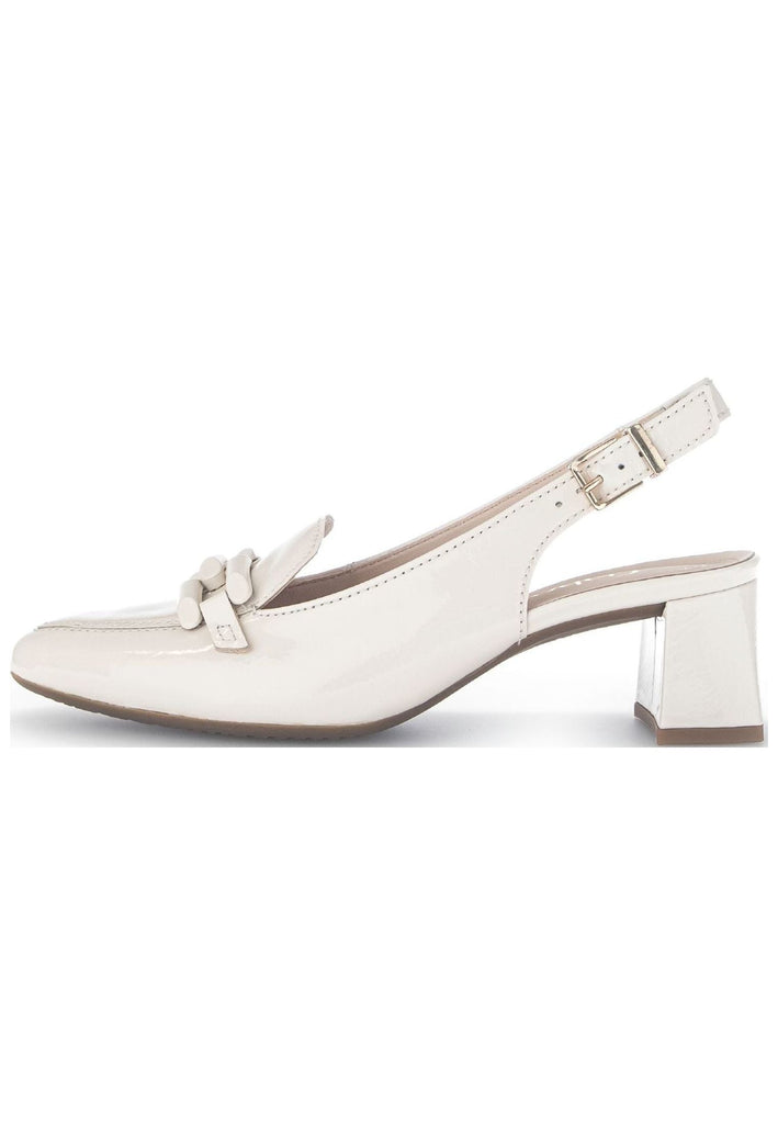 Gabor Pumps Leder Beige Lack
