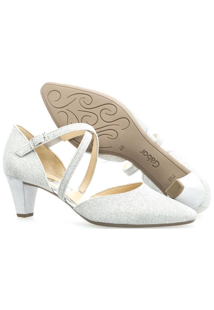 Gabor Pumps Leder Silber