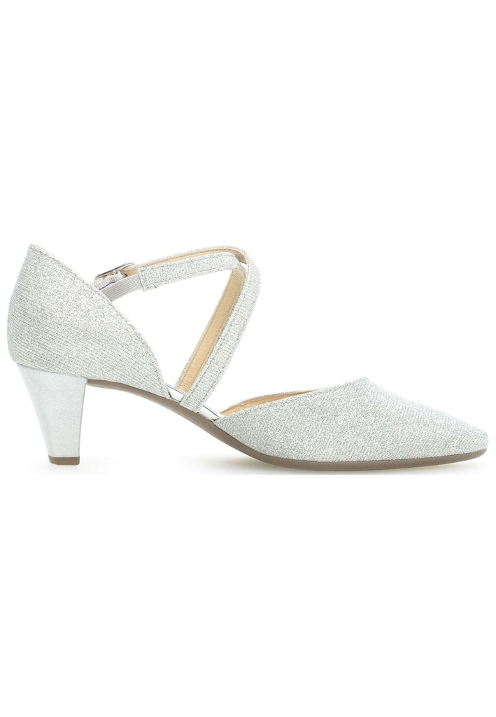 Gabor Pumps Leder Silber