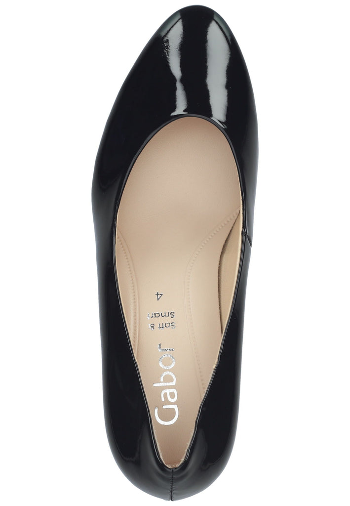Gabor Pumps Lederimitat Schwarz Lack
