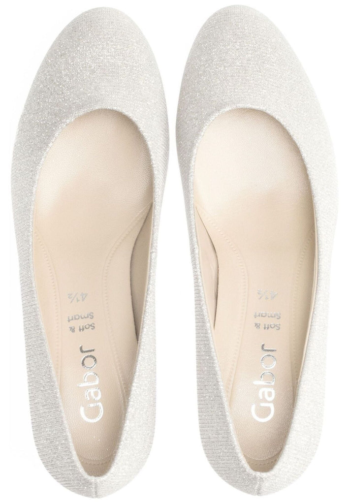Gabor Pumps Lederimitat Silber