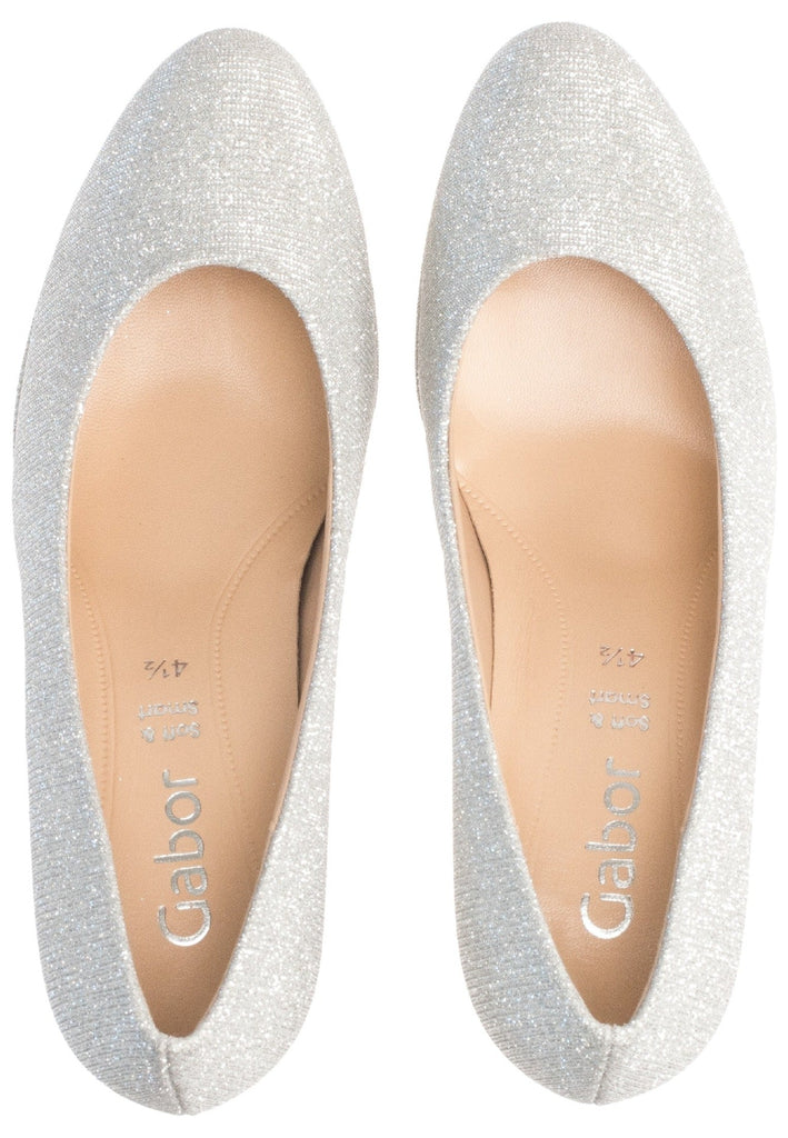 Gabor Pumps Lederimitat/Textil Silber