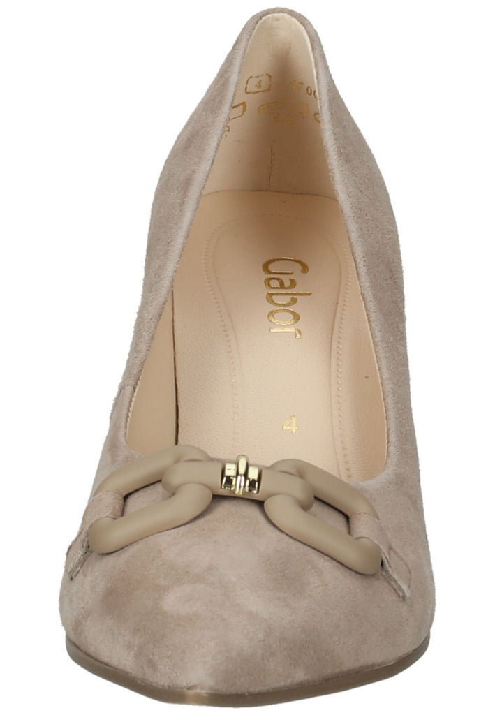 Gabor Pumps Veloursleder Beige