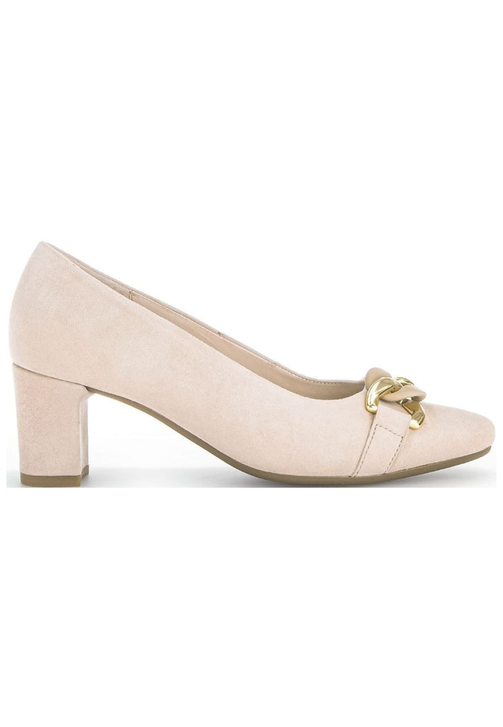 Gabor Pumps Veloursleder Hellbeige