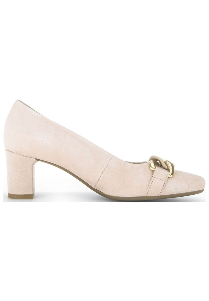 Gabor Pumps Veloursleder Hellbeige