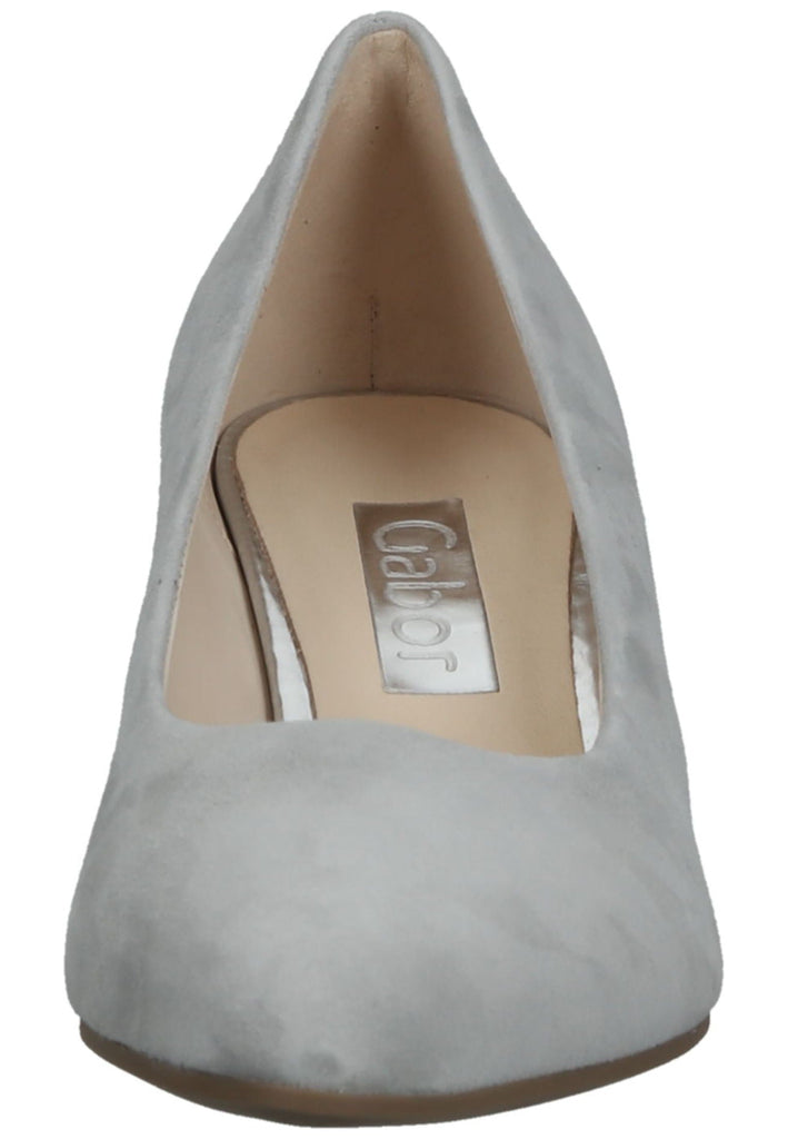 Gabor Pumps Veloursleder Hellgrau