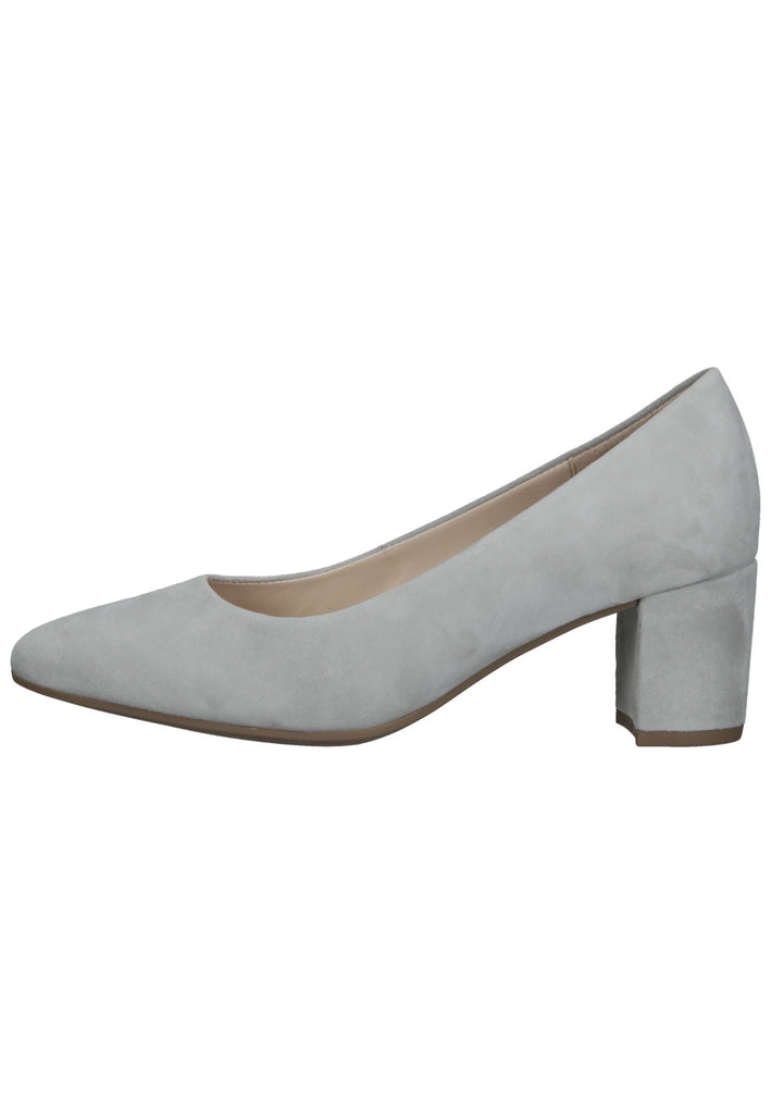 Gabor Pumps Veloursleder Hellgrau