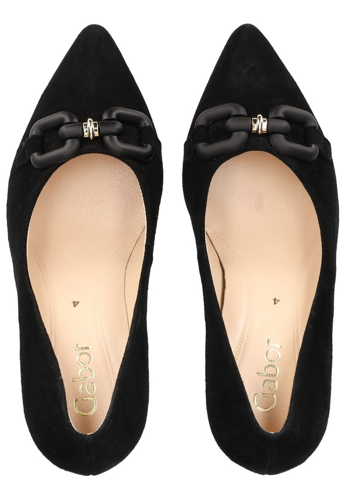 Gabor Pumps Veloursleder Schwarz
