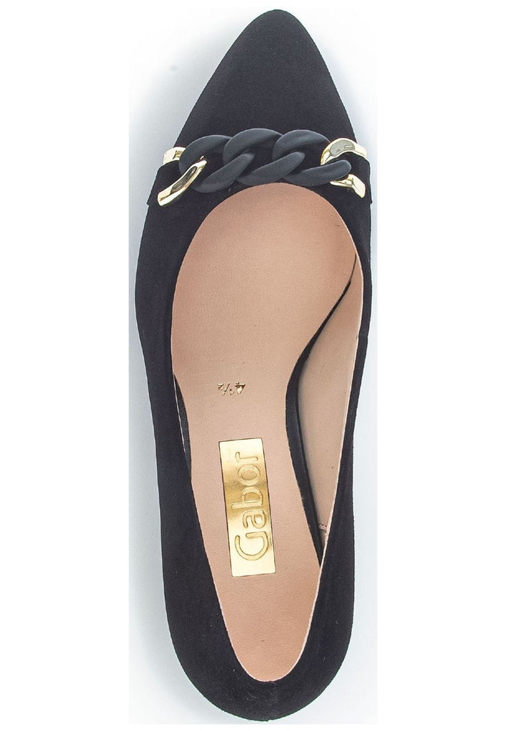 Gabor Pumps Veloursleder Schwarz