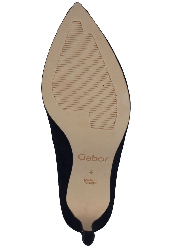 Gabor Pumps Veloursleder Schwarz