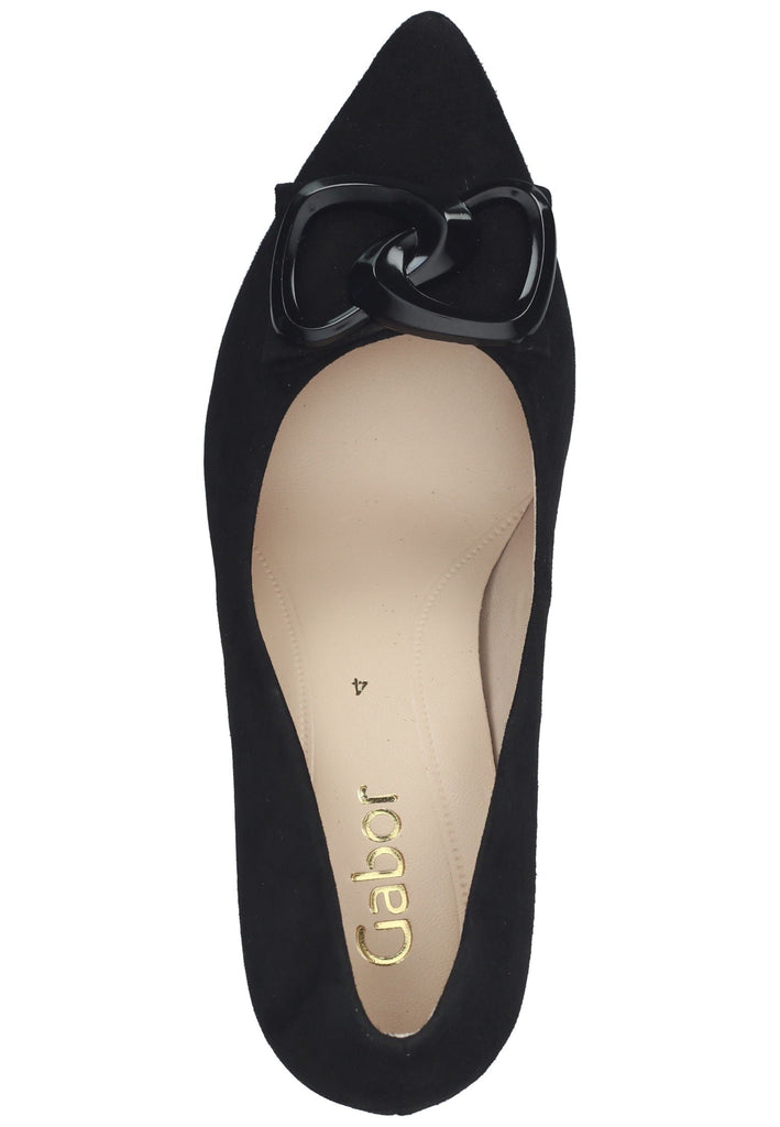 Gabor Pumps Veloursleder Schwarz