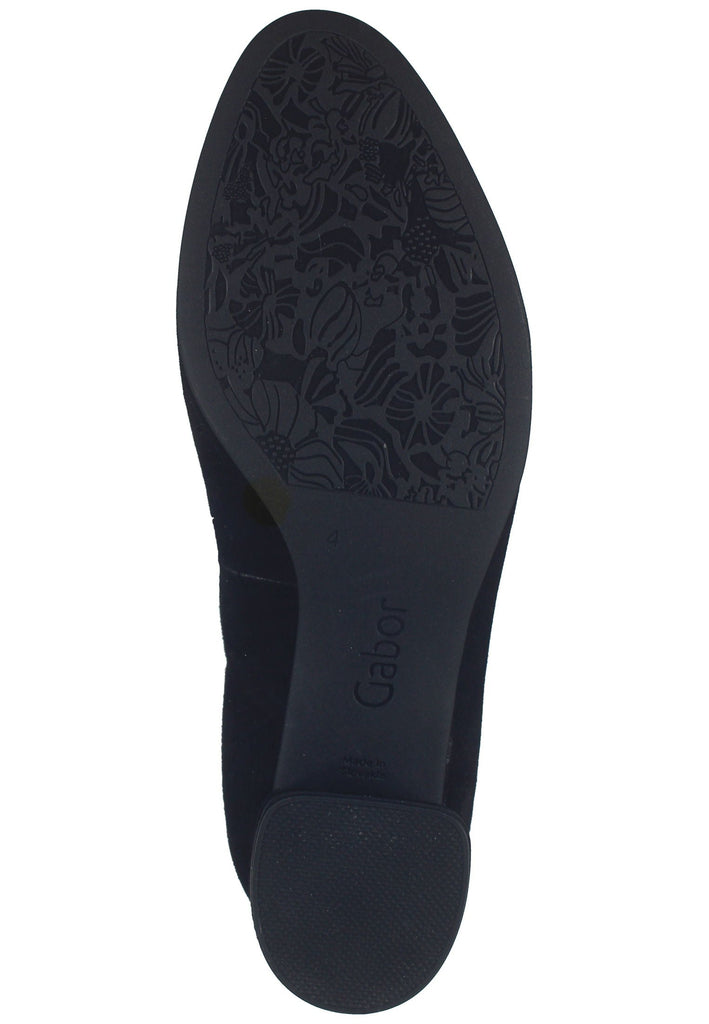 Gabor Pumps Veloursleder Schwarz/Gold