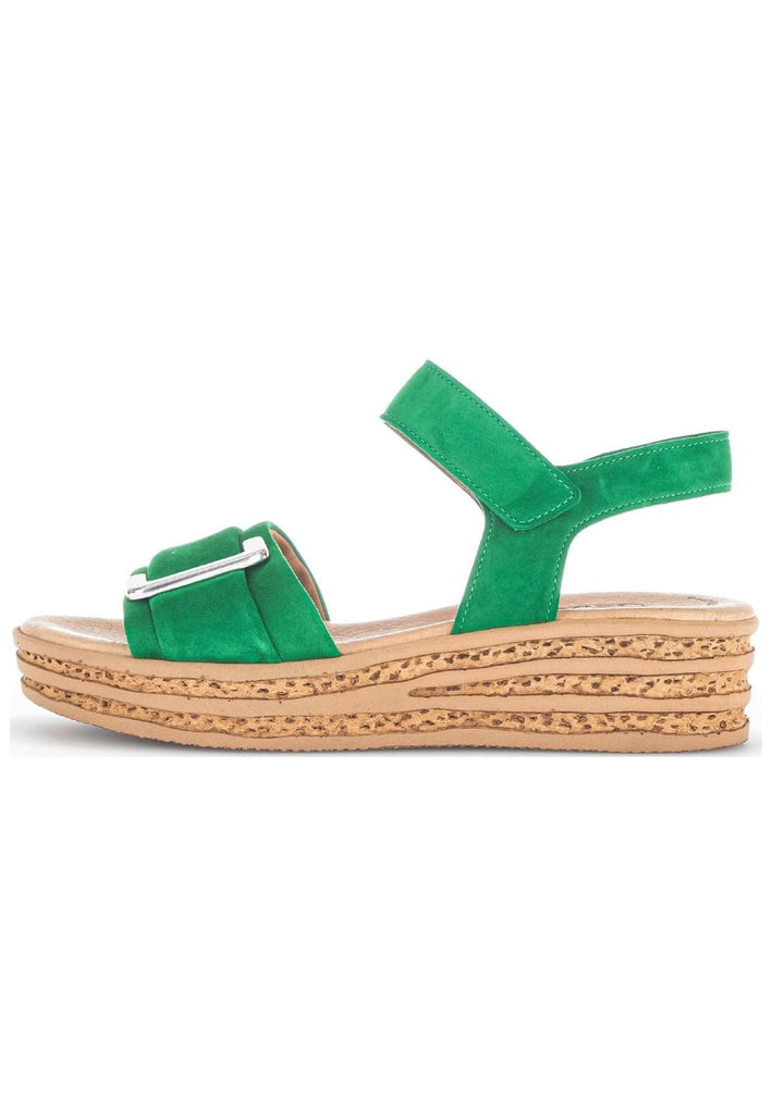 Sandalen Gabor Sandalen Veloursleder Grün