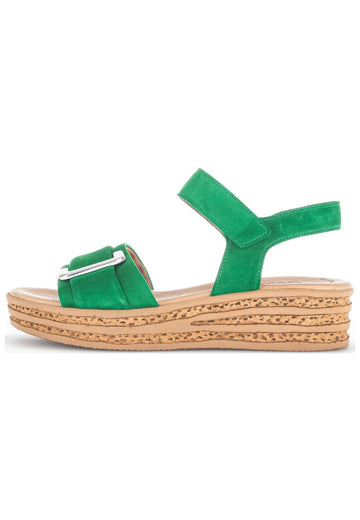 Sandalen Gabor Sandalen Veloursleder Grün