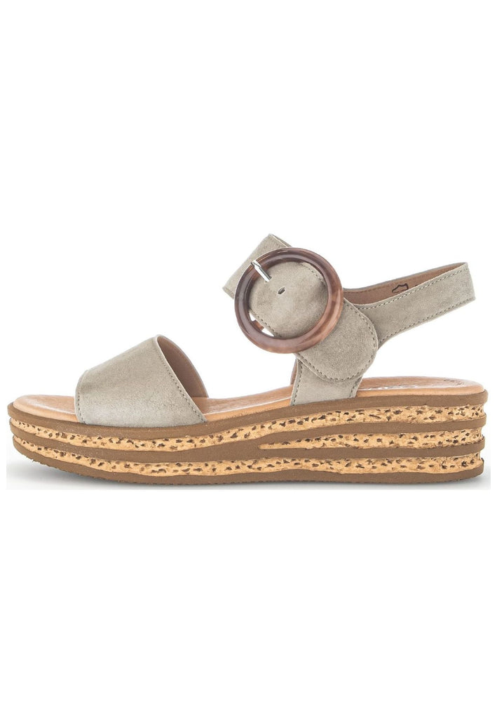 Sandalen Gabor Sandalen Veloursleder Khaki