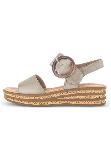 Sandalen Gabor Sandalen Veloursleder Olive