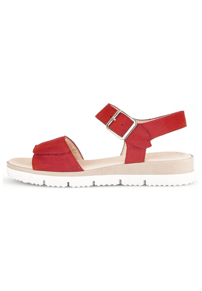 Sandalen Gabor Sandalen Veloursleder Rot