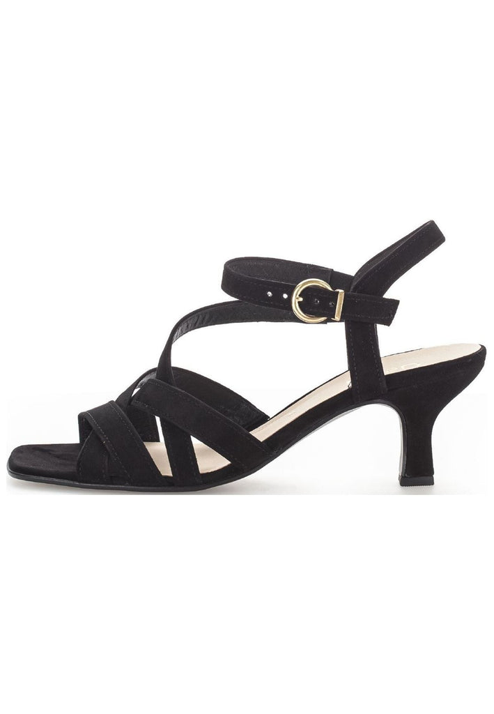 Sandalen Gabor Sandalen Veloursleder Schwarz/Gold