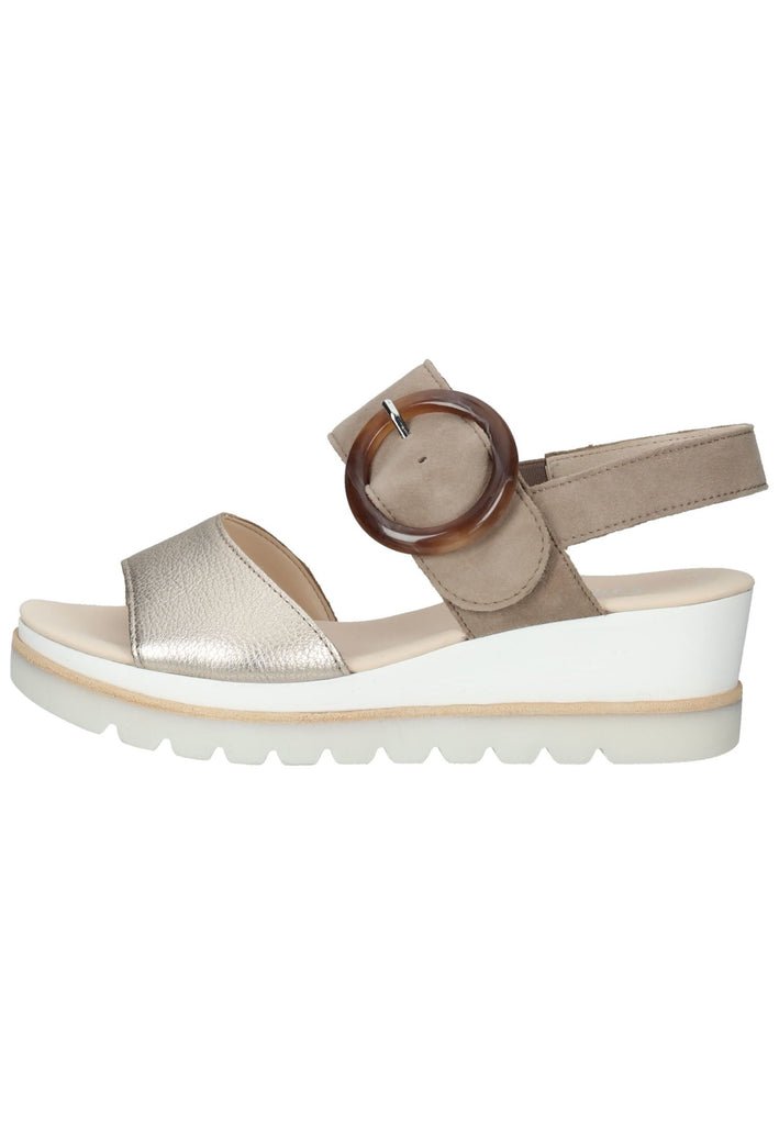 Sandalen Gabor Sandalen Veloursleder/Textil Braun/Rosa
