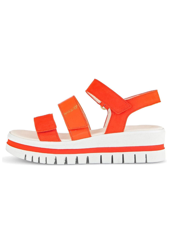 Sandalen Gabor Sandalen Veloursleder/Textil Orange Multi