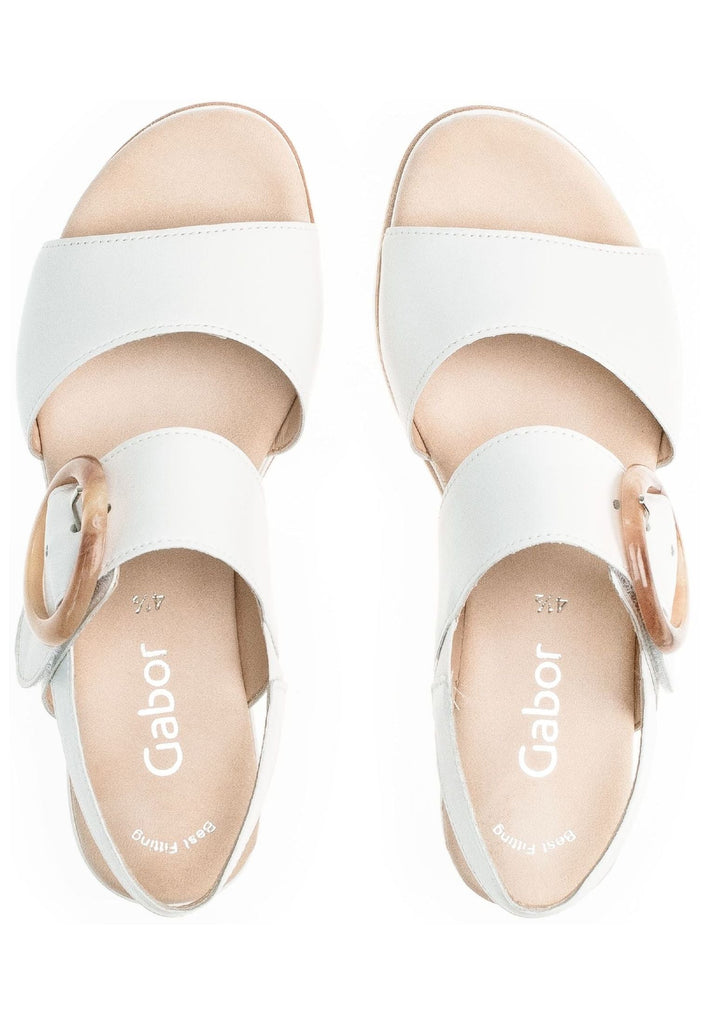 Gabor Sandalen Glattleder Weiß