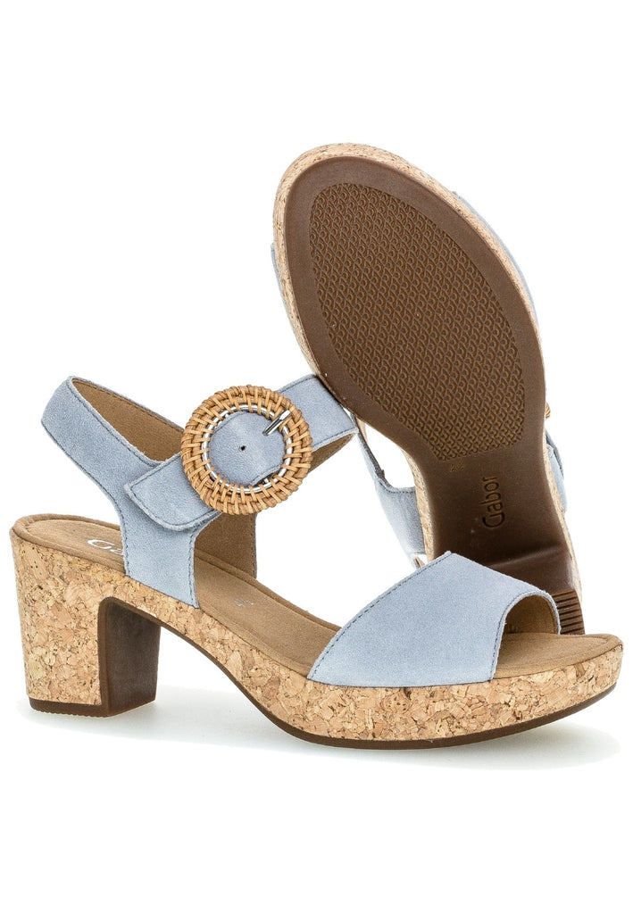 Gabor Sandalen Leder Hellblau