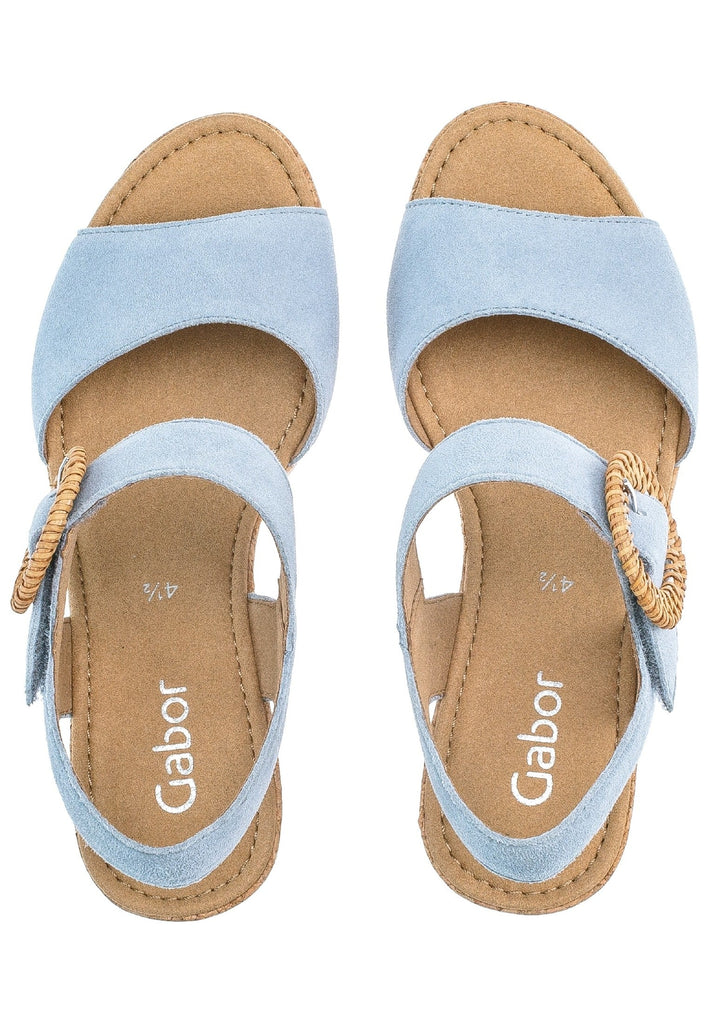 Gabor Sandalen Leder Hellblau