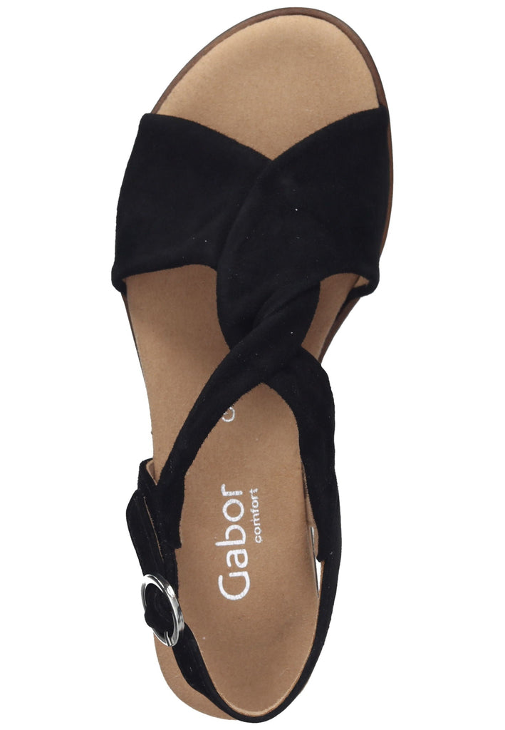 Gabor Sandalen Leder Schwarz