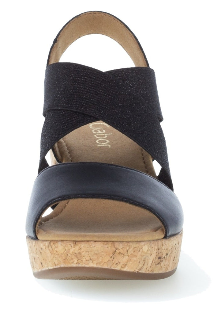 Gabor Sandalen Leder Schwarz