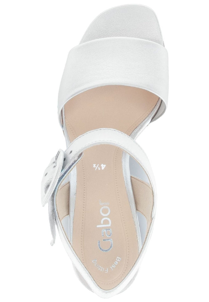 Gabor Sandalen Leder Silber