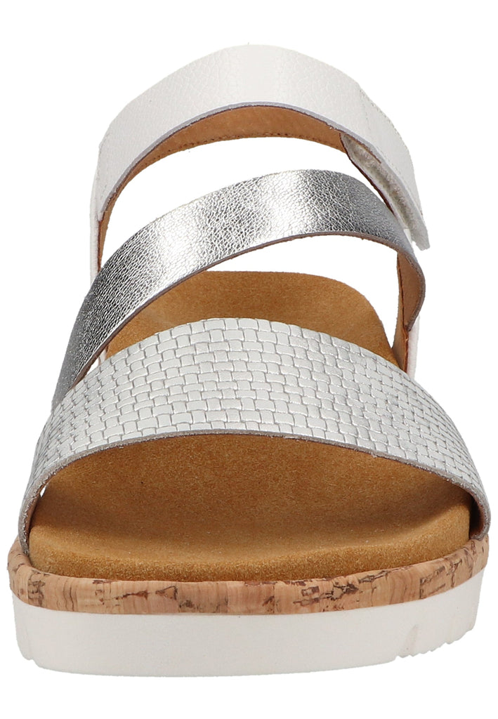 Gabor Sandalen Leder Silber/Weiß