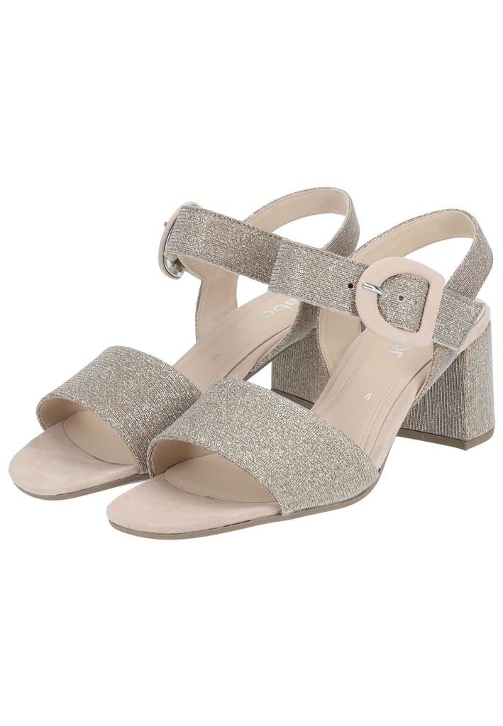 Gabor Sandalen Leder/Synthetik Metallic Rose